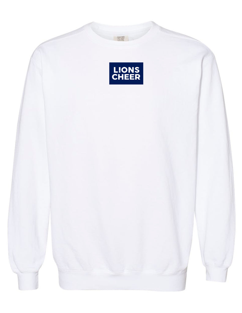 McKinney High Cheer Daily Drills Inspired Comfort Colors-White Crew Neck