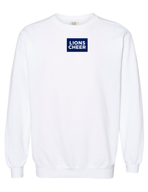 McKinney High Cheer Daily Drills Inspired Comfort Colors White Crew Neck