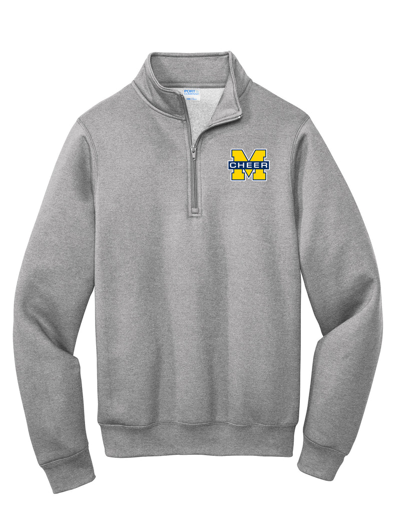 High Cheer Port & Co Gray Quarter Zip Sweatshirt