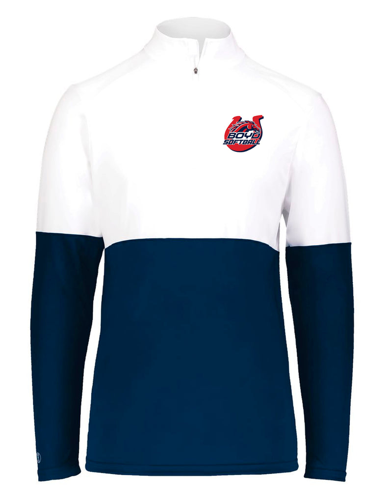 Boyd Softball Holloway Colorblock Women's Quarter Zip with Embroidery