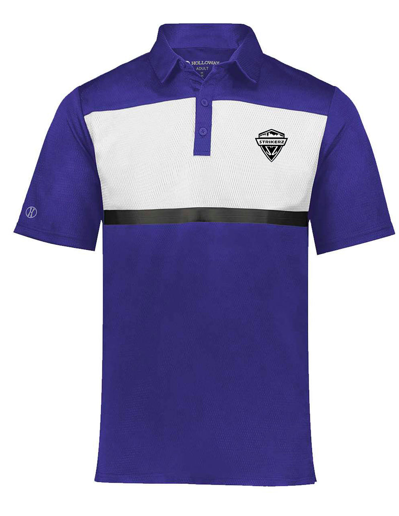 Strikerz Holloway Colorblock Polo with Embroidered Logo