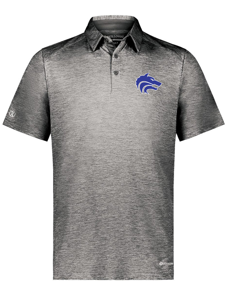 Plano West Cheer Holloway Heathered Black Polo with Embroidery