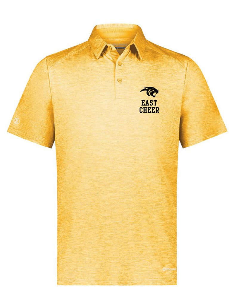 Plano East Cheer Holloway Heathered Gold Polo with Embroidered Logo