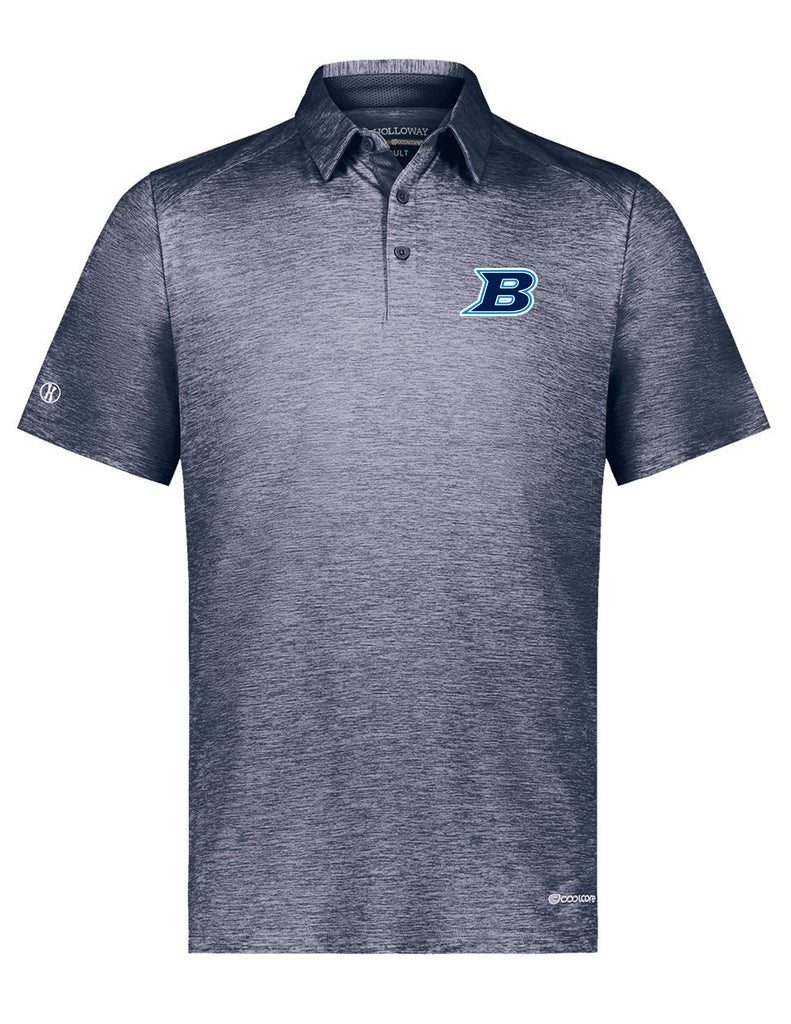 LD Bell Holloway Heather Navy Polo w/ Embroidery