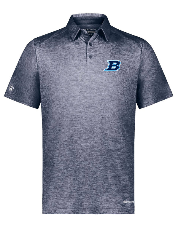 LD Bell Holloway Heather Navy Polo w/ Embroidery