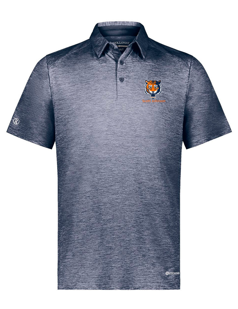 SJMS Holloway Navy Heathered Polo with Embroidery