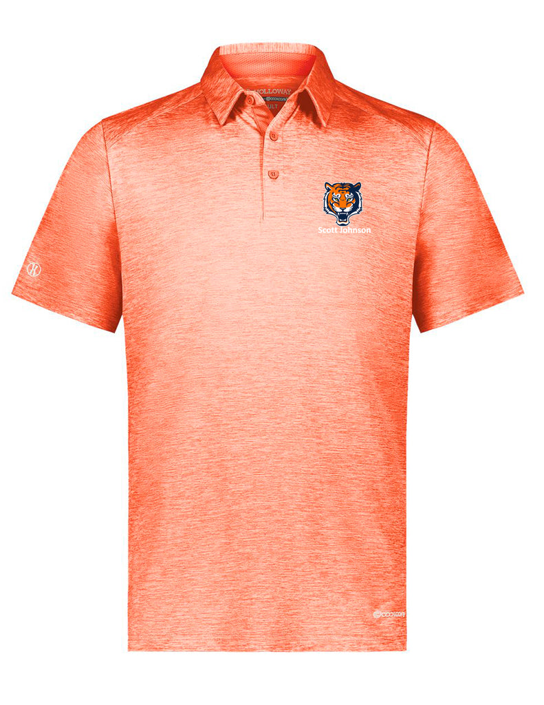 SJMS Holloway Orange Heathered Polo with Embroidery