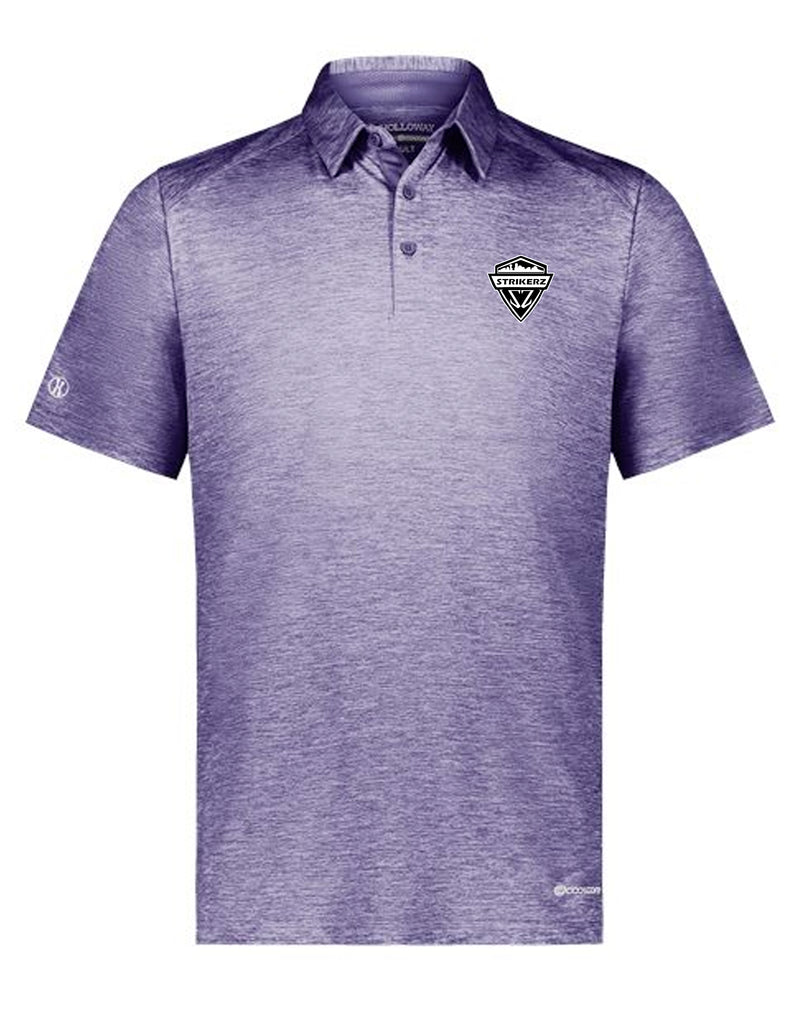 Strikerz Holloway Heathered Purple Polo with Embroidered Logo