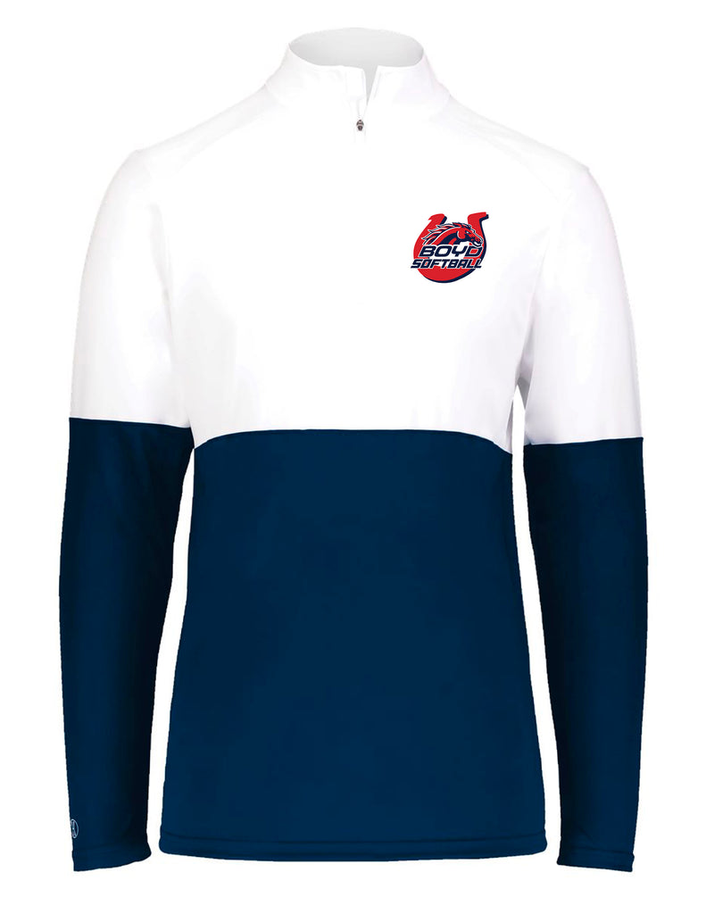 Boyd Softball Holloway Colorblock Quarter Zip with Embroidery