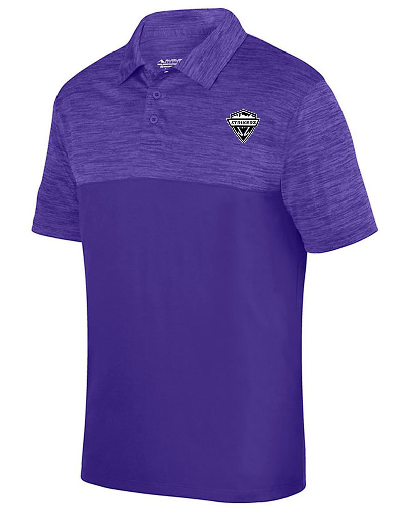 Strikerz Augusta Shadow Tonal Purple Polo with Embroidered Logo