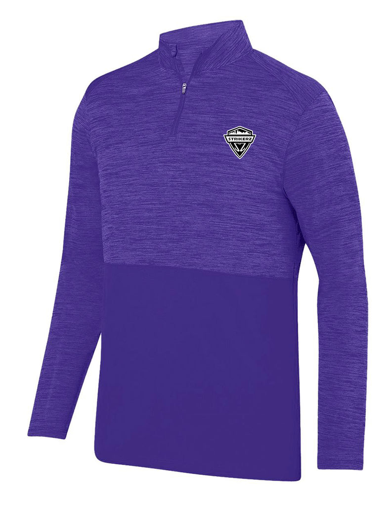 Strikerz Augusta Shadow Tonal Purple Polo Quarter Zip