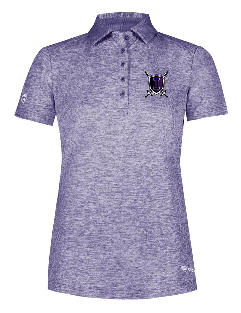 Indy Cheer Holloway Women's Purple Heathered Polo with Embroidery