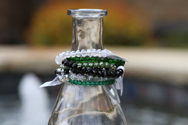 Prosper Baseball Simple Stretch Bracelet (4 Colors: Green, Black, White, Clear)