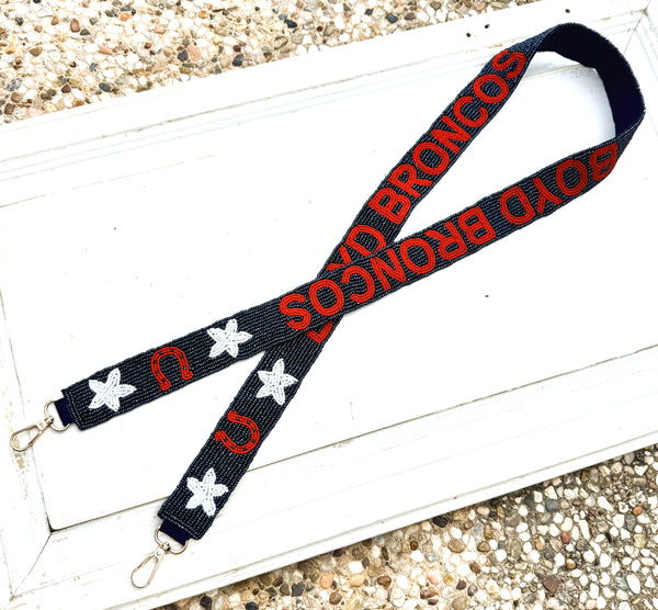 McKinney Boyd Cheer Custom Beaded Purse Strap