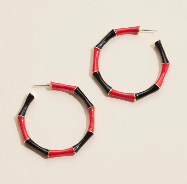 Lovejoy Football Red, Black, and Gold Enamel Hoops