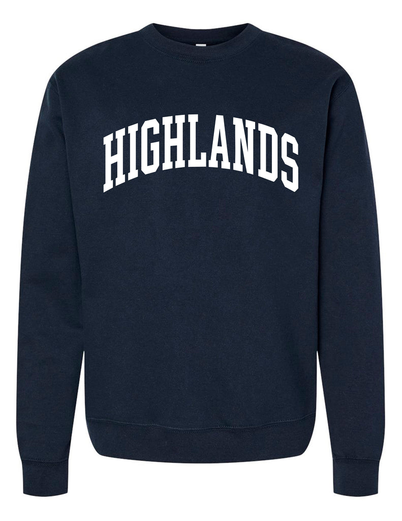 Highlands Cheer Independent Trading Navy HIGHLANDS Crewneck
