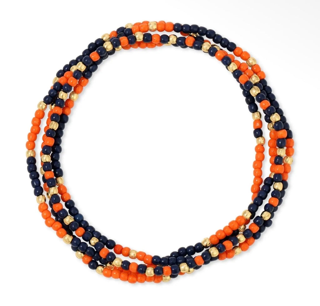 McKinney North Cheer Seed Bead Bracelets Set of 6
