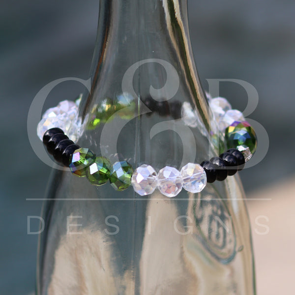 Prosper Baseball Mixed Bead and Color Stretch Bracelet
