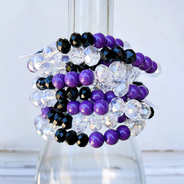 Indy Cheer Mixed Bead & Color Stretch Bracelet