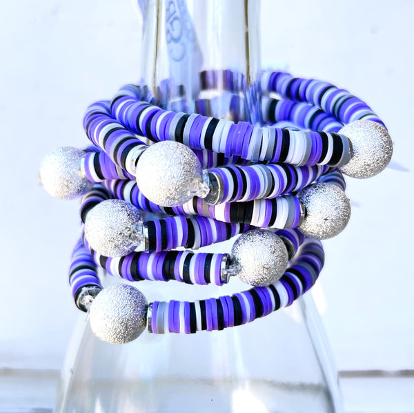 Indy Cheer Mixed Color Heishi Stretch Bracelet