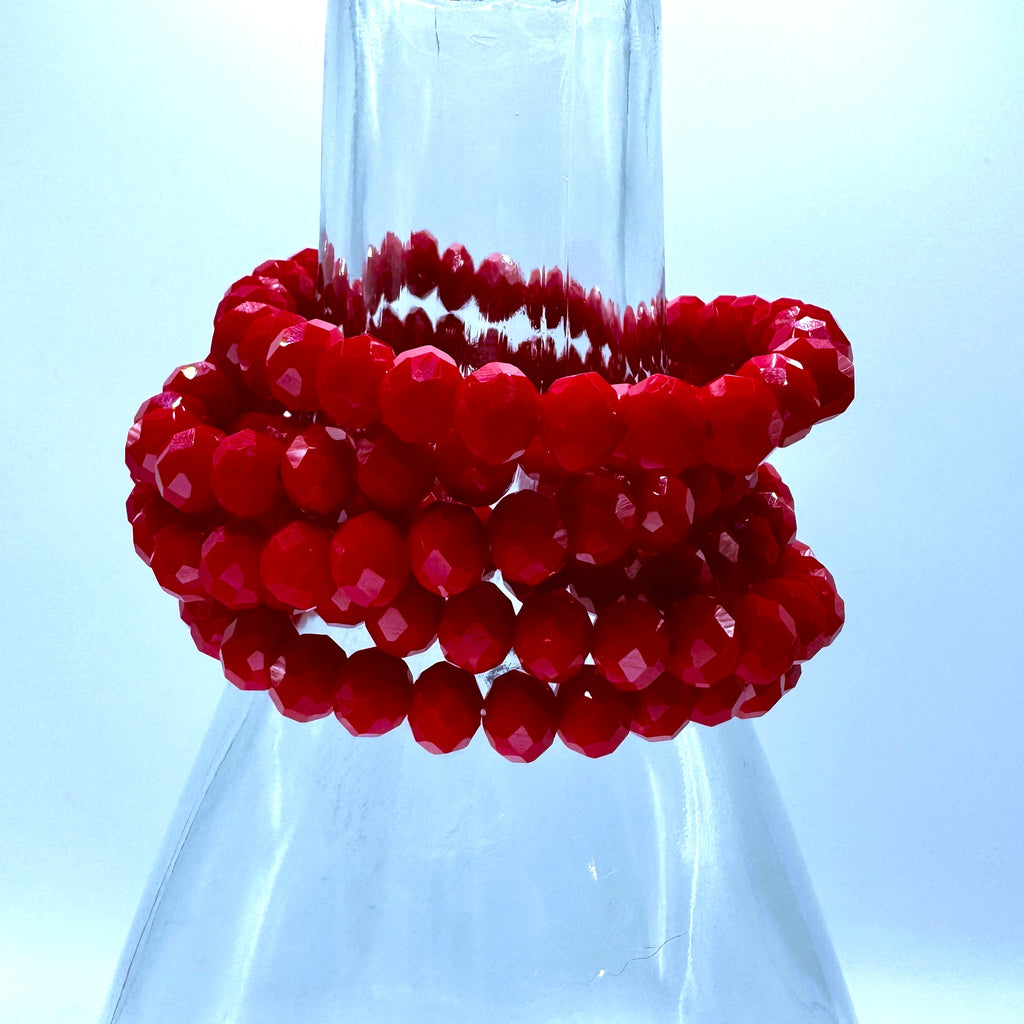 Lovejoy Football Simple Stretch Bracelet - Red