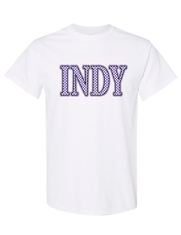 Indy Cheer Checkerboard INDY Tee