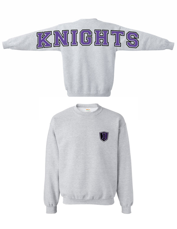 Indy Cheer Gildan Oversized Design Frocket KNIGHTS Ash Gray