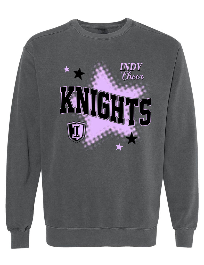 Indy Cheer Comfort Color Star Crewneck Sweatshirt Pepper