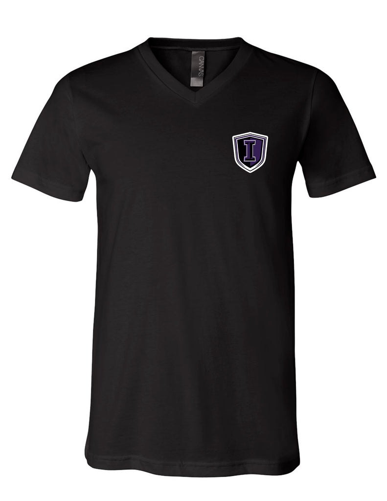 INDY Cheer Black Bella Canvas Relaxed Fit Women's V- Neck T-shirt