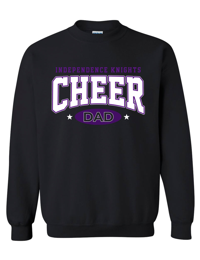 Indy Cheer Gildan Dad Crewneck Sweatshirt Black