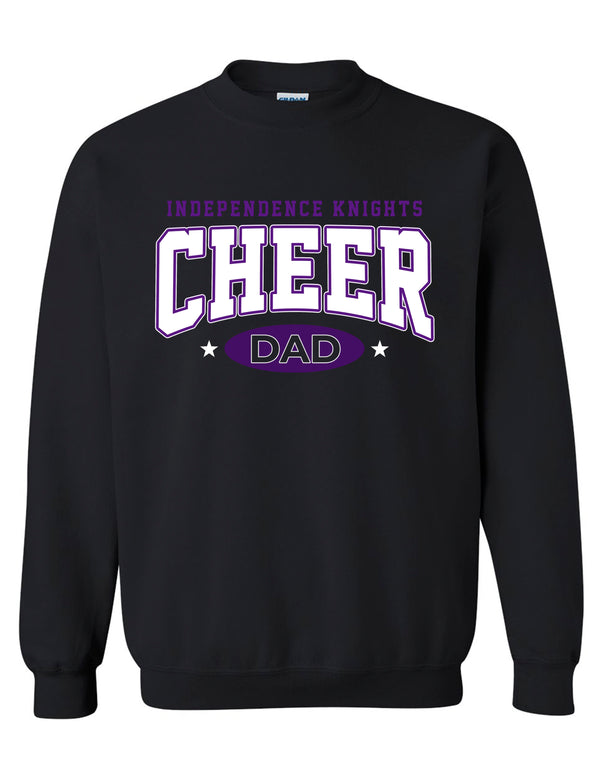 Indy Cheer Gildan Dad Crewneck Sweatshirt Black