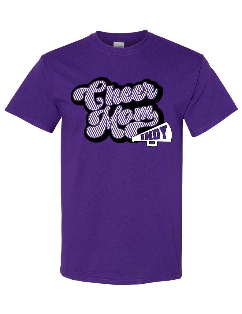 Indy Cheer Gildan Mom Short Sleeve T-Shirt Purple