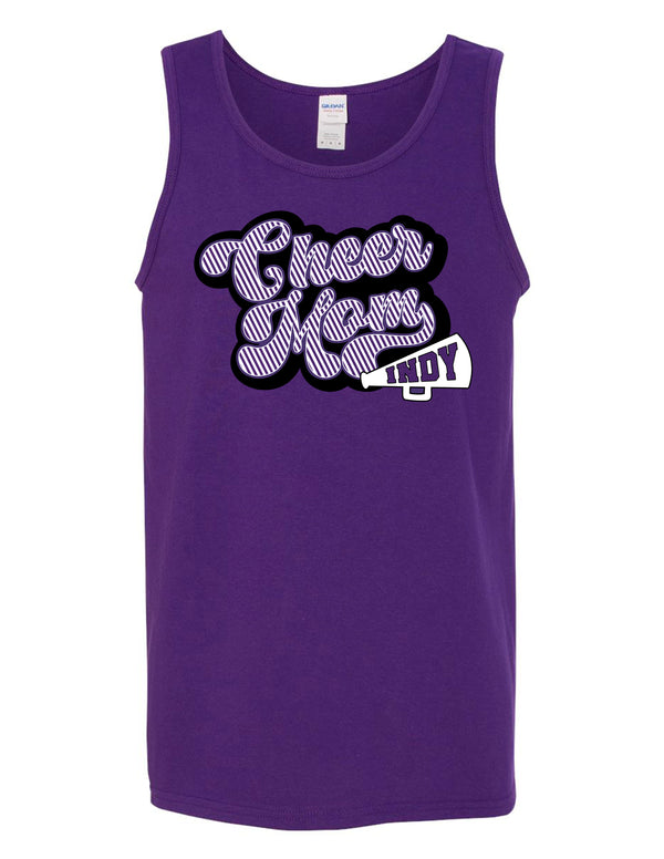 Indy Cheer Gildan Mom Tank Purple