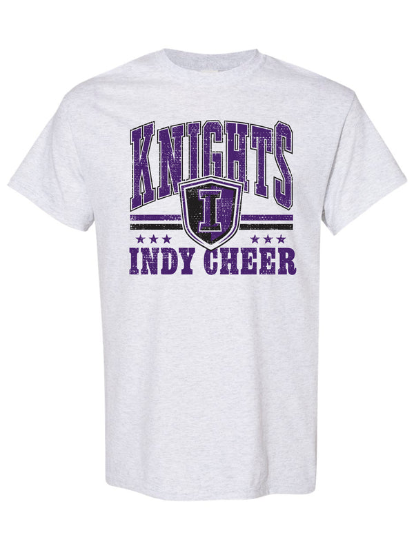 Indy Cheer Gildan Shield Short Sleeve T-Shirt Ash Gray