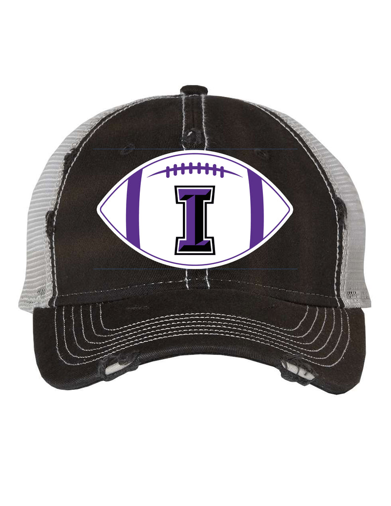 INDY Cheer Football Patch Distressed Hat
