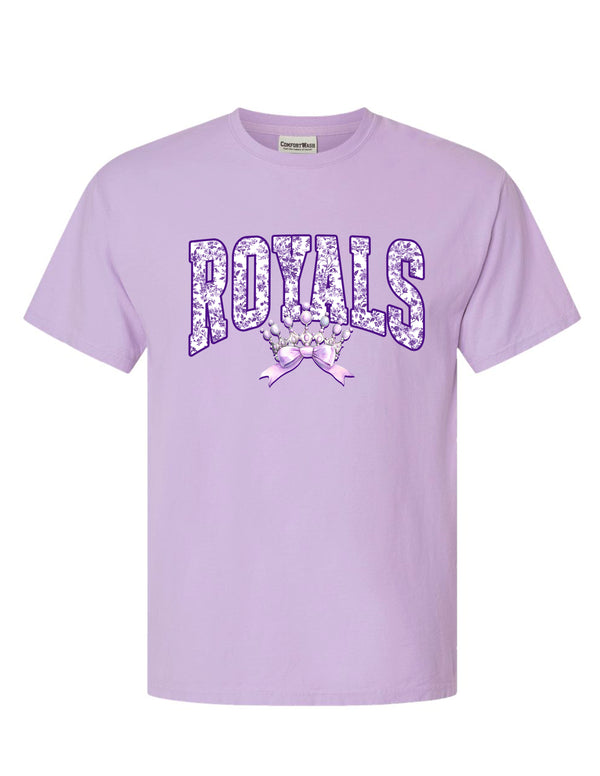 Independence Royals Floral Crown Comfort Wash Lavender Tee