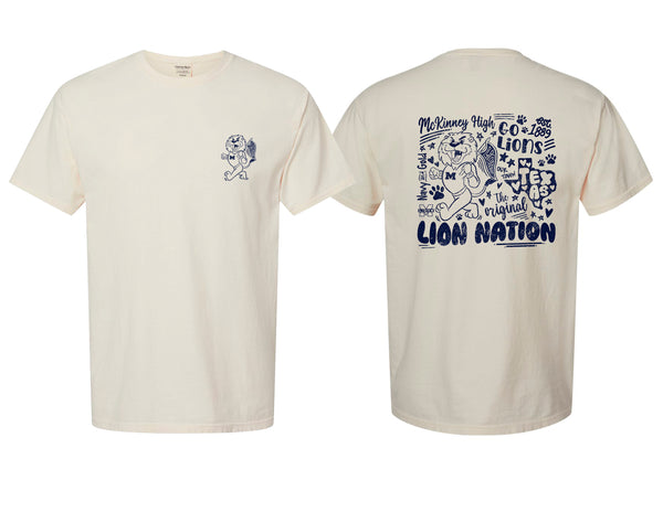 MHS English Ivory Lion Nation Frocket Tee