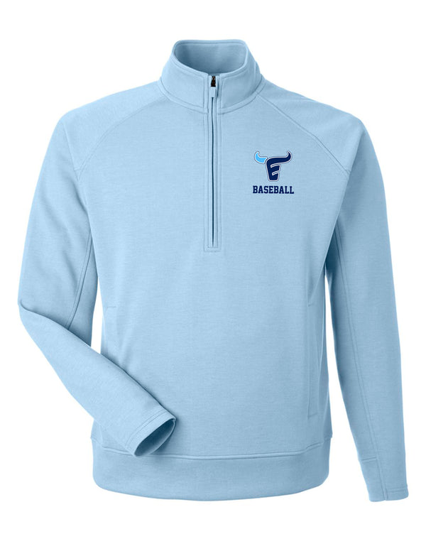 Emerson Baseball J. America Ice Blue Quarter Zip Sweatshirt