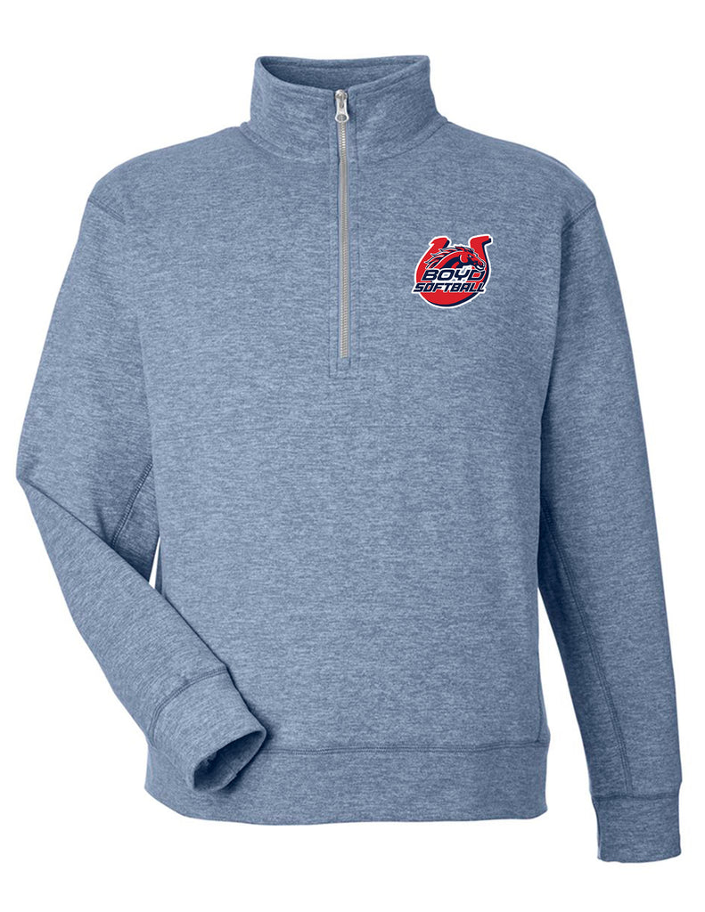 Boyd Softball Fleece Quarter Zip Sweatshirt with Embroidery