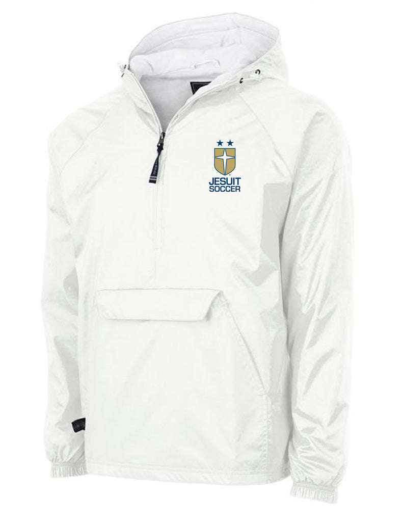 Jesuit Soccer Solid White Charles River All-Weather Pullover