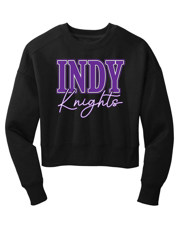 Indy Cheer Mid-Crop Crewneck Sweatshirt