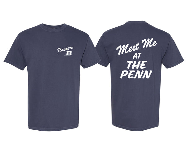 LD Bell Cheer Comfort Color Frocket Short Sleeve T-Shirt Navy