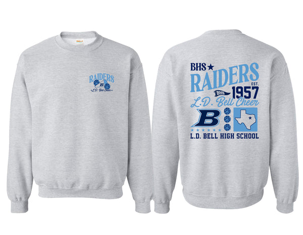 LD Bell Cheer Gildan Frocket Mix Crewneck Sweatshirt Ash Gray