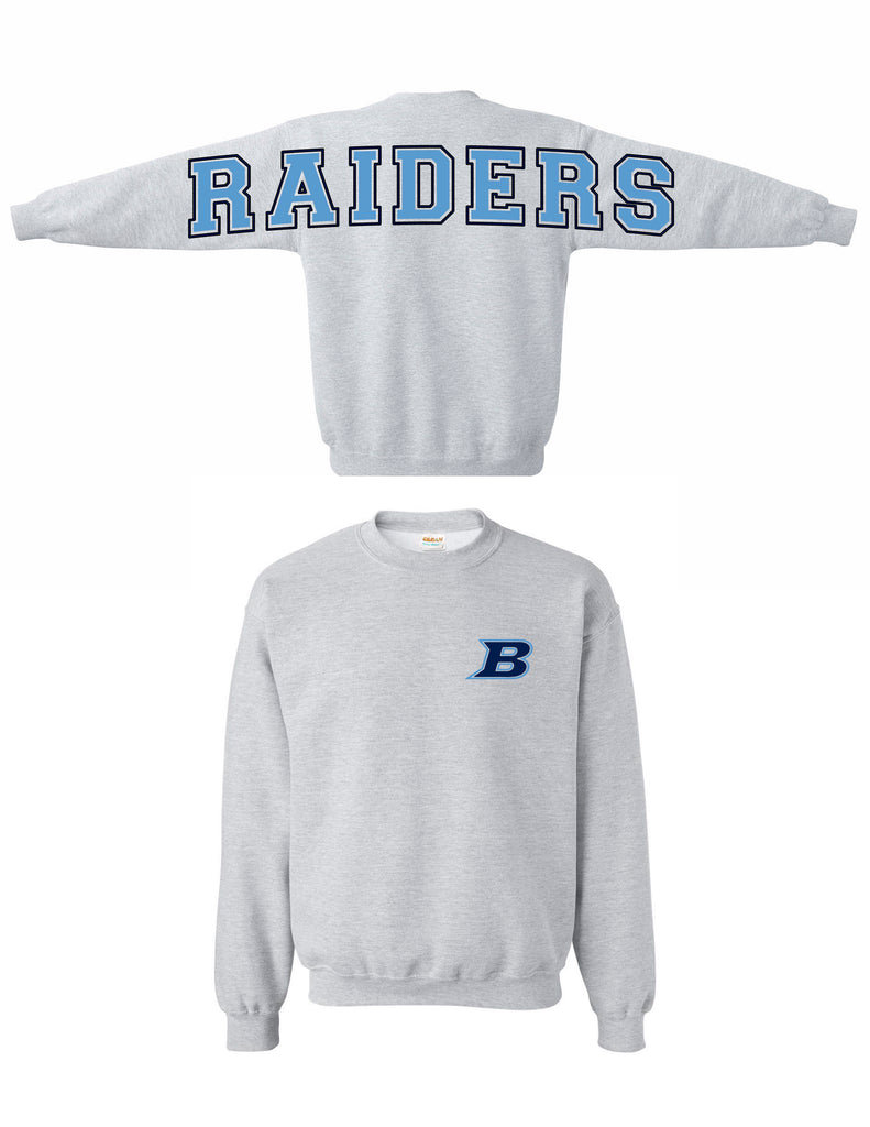 LD Bell Gildan Oversized Back Crewneck Sweatshirt Ash Gray