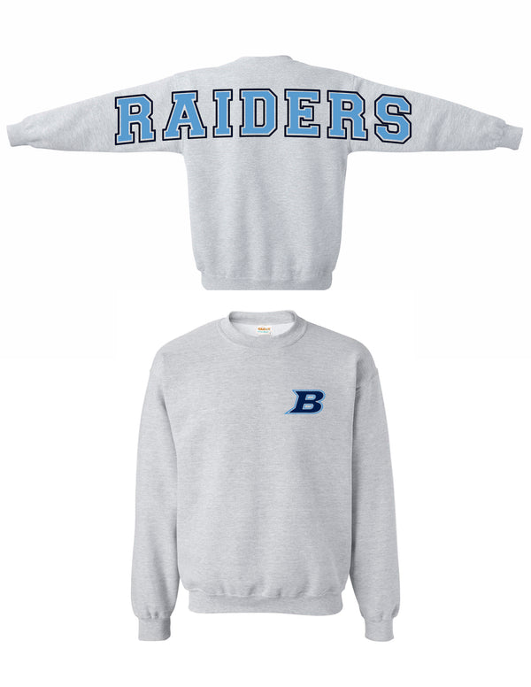 LD Bell Gildan Oversized Back Crewneck Sweatshirt Ash Gray