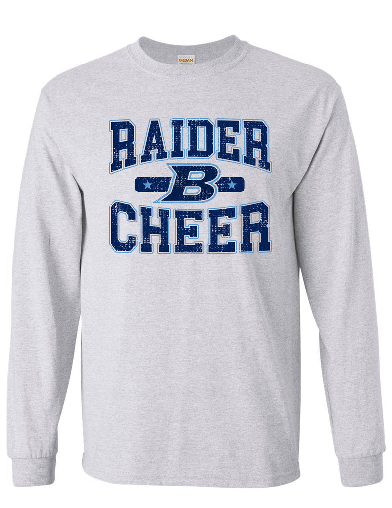 LD Bell Cheer Gildan Raiders Long Sleeve T-Shirt Ash Gray