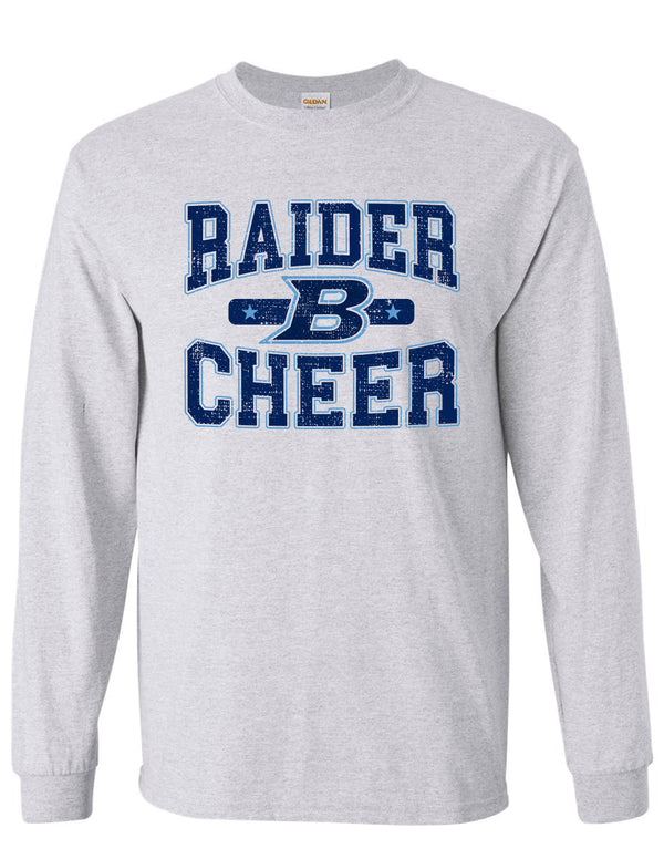 LD Bell Cheer Gildan Raiders Long Sleeve T-Shirt Ash Gray