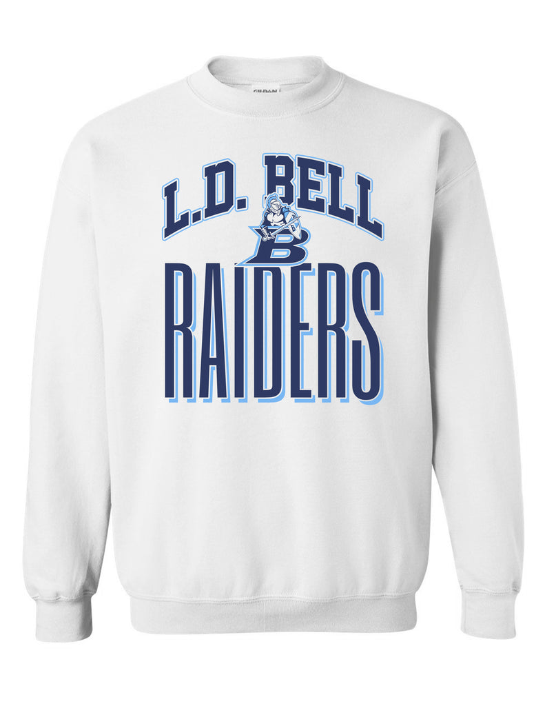 LD Bell Cheer Gildan Tall Raiders Crewneck Sweatshirt White