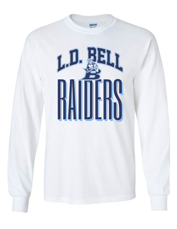 LD Bell Cheer Gildan Tall Raiders Long Sleeve T-Shirt White