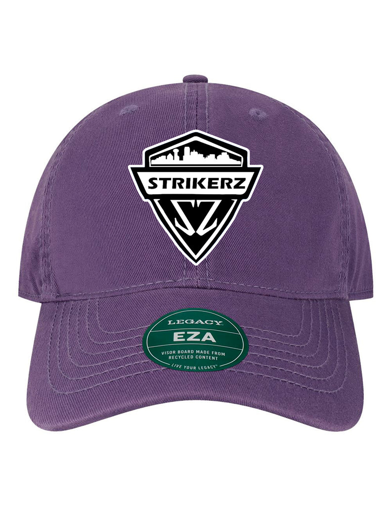 Strikerz Relaxed Dad Hat in Purple with Embroidered Logo